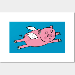 Flying pig Posters and Art